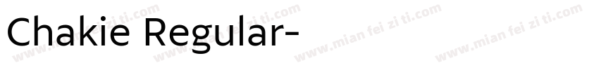 Chakie Regular字体转换
